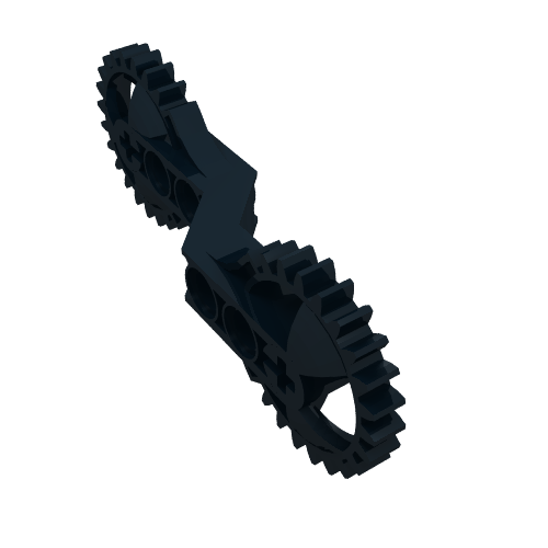Part 32311 - Technic, Arm 1 x 7 x 3 with Gear Ends - De BrickPlaats