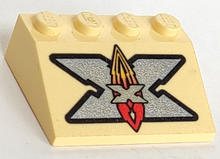 Part 3297px17 - Slope 33 3 x 4 with Silver Island Xtreme Stunts Logo Pattern - De BrickPlaats