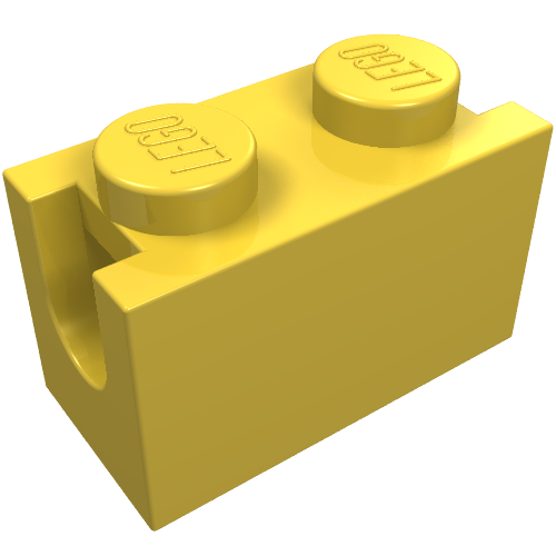 Part 3317 - Brick, Modified 1 x 2 with Digger Bucket Arm Holder - De BrickPlaats