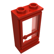 Part 33bc01 - Door 1 x 2 x 3 Hinge on Right with Trans-Clear Glass - De BrickPlaats
