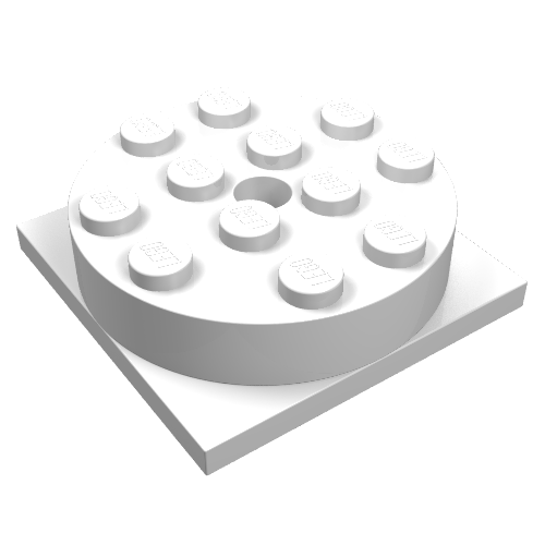 Part 3403c01 - Turntable 4 x 4 Square Base with (Same Color) Top (3403 / 3404) - De BrickPlaats