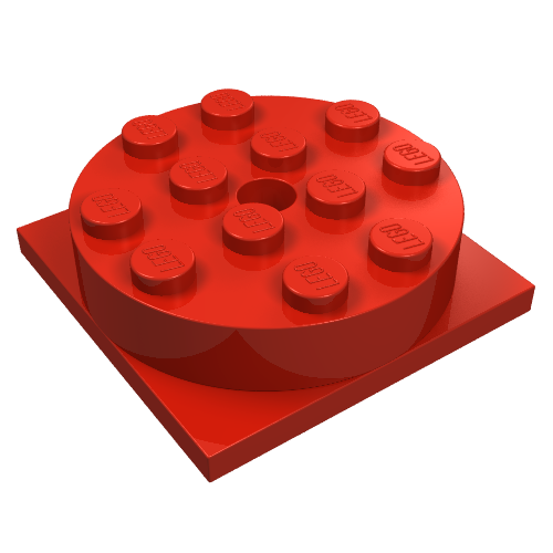 Part 3403c01 - Turntable 4 x 4 Square Base with (Same Color) Top (3403 / 3404) - De BrickPlaats