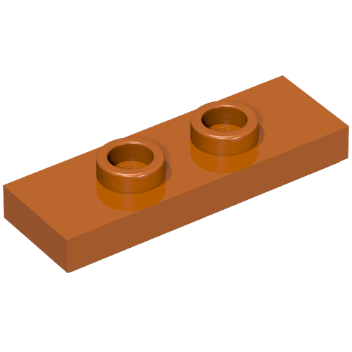 Part 34103 - Plate, Modified 1 x 3 with 2 Studs (Double Jumper) - De BrickPlaats