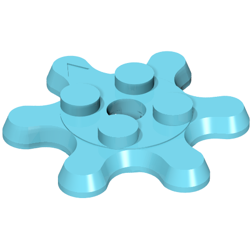 Part 35442 - Plate, Round 2 x 2 Gear 6 Tooth - De BrickPlaats