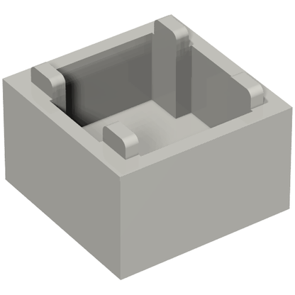 Part 35700 - Container, Box 2 x 2 x 1 - Top Opening with Flat Inner Bottom - De BrickPlaats