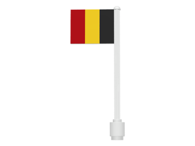 Part 3596pb11 - Flag on Flagpole, Straight with Belgium Pattern (Stickers) - De BrickPlaats