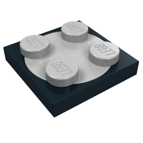 Part 3680c01 - Turntable 2 x 2 Plate with Light Gray Top (3680 / 3679) - De BrickPlaats
