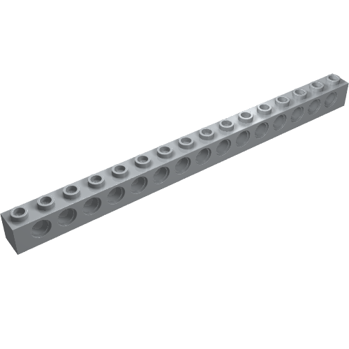 Part 3703 - Technic, Brick 1 x 16 with Holes - De BrickPlaats