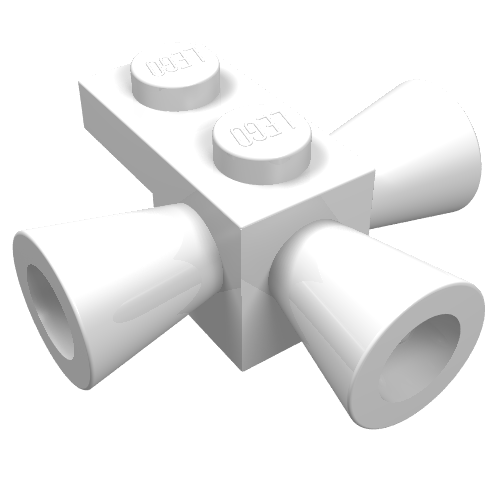 Part 3963 - Brick, Modified 1 x 1 with 3 Loudspeakers / Space Positioning Rockets - De BrickPlaats