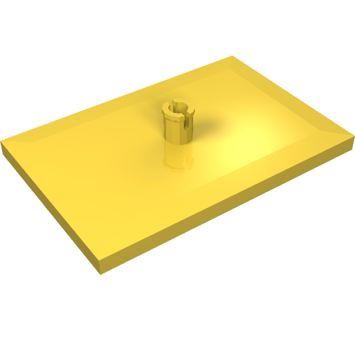 Part 4025 - Train Bogie Plate (Tile, Modified 6 x 4 with 5mm Pin) - De BrickPlaats