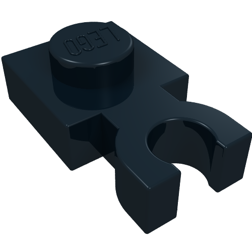 Part 4085c - Plate, Modified 1 x 1 with U Clip Thick (Vertical Grip) - De BrickPlaats