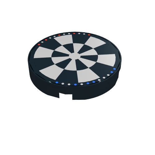 Part 4150ps3 - Tile, Round 2 x 2 with Dejarik Hologameboard Pattern - De BrickPlaats