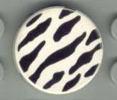 Part 4150px15 - Tile, Round 2 x 2 with Zebra Stripes Pattern - De BrickPlaats