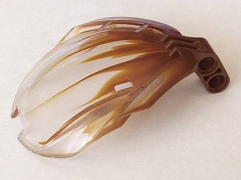 Part 41671pb01 - Bionicle Bohrok Windscreen 4 x 5 x 7 with Marbled Trans-Clear Pattern - De BrickPlaats