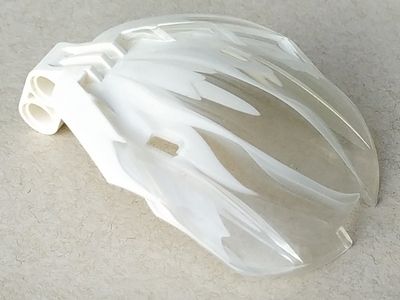 Part 41671pb01 - Bionicle Bohrok Windscreen 4 x 5 x 7 with Marbled Trans-Clear Pattern - De BrickPlaats