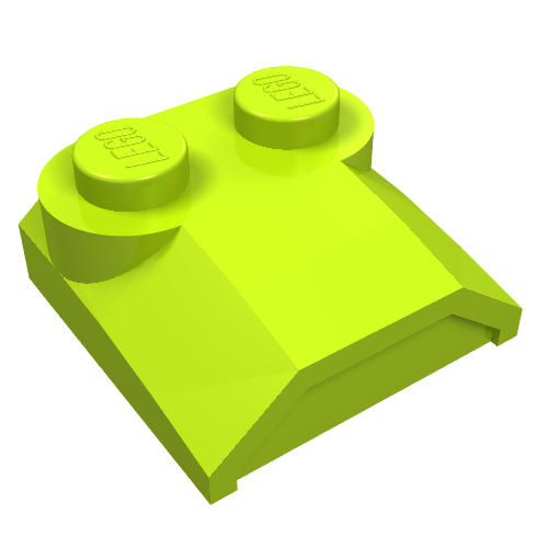 Part 41855 - Slope, Curved 2 x 2 x 2/3 with 2 Studs and Curved Sides, Lip End - De BrickPlaats