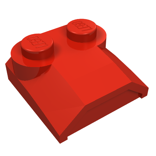Part 41855 - Slope, Curved 2 x 2 x 2/3 with 2 Studs and Curved Sides, Lip End - De BrickPlaats