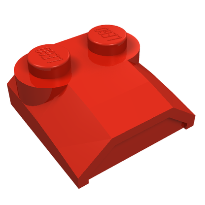 Part 41855 - Slope, Curved 2 x 2 x 2/3 with 2 Studs and Curved Sides, Lip End - De BrickPlaats