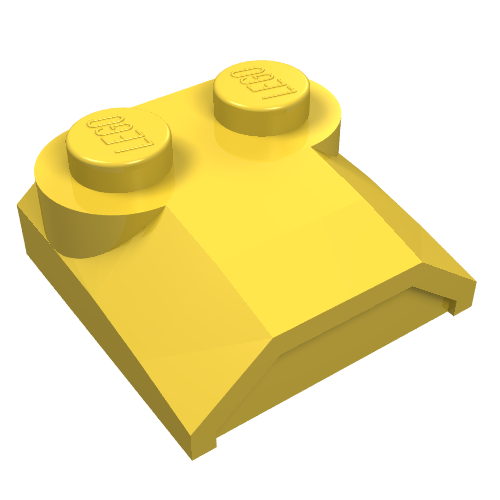 Part 41855 - Slope, Curved 2 x 2 x 2/3 with 2 Studs and Curved Sides, Lip End - De BrickPlaats