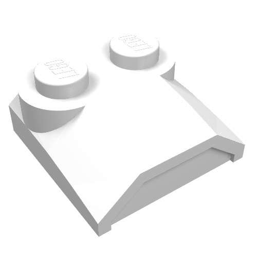 Part 41855 - Slope, Curved 2 x 2 x 2/3 with 2 Studs and Curved Sides, Lip End - De BrickPlaats