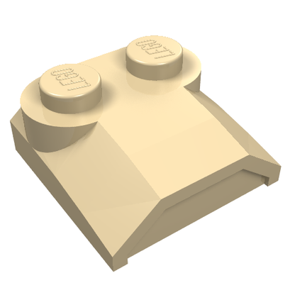 Part 41855 - Slope, Curved 2 x 2 x 2/3 with 2 Studs and Curved Sides, Lip End - De BrickPlaats