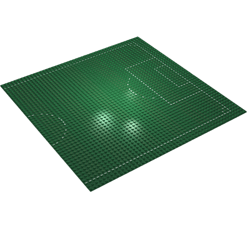 Part 4186p01 - Baseplate 48 x 48 with Playing Field Pattern - De BrickPlaats