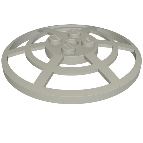 Part 4285b - Dish 6 x 6 Inverted (Radar) Webbed - Type 2 (Underside Attachment Positions at 90 degrees) - De BrickPlaats
