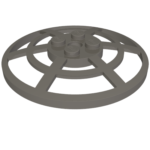 Part 4285b - Dish 6 x 6 Inverted (Radar) Webbed - Type 2 (Underside Attachment Positions at 90 degrees) - De BrickPlaats