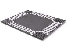 Part 44343px3 - Baseplate, Road 32 x 32 6-Stud Crossroad with White Dashed Lines and Crosswalks Pattern