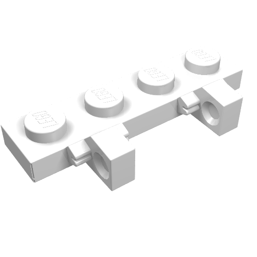 Part 44568 - Hinge Plate 1 x 4 Locking Dual 1 Finger on Side - De BrickPlaats