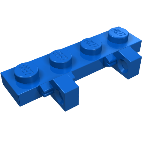 Part 44568 - Hinge Plate 1 x 4 Locking Dual 1 Finger on Side - De BrickPlaats