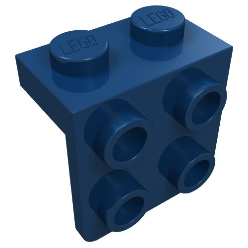 Part 44728 - Bracket 1 x 2 - 2 x 2 - De BrickPlaats
