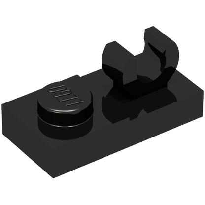 Part 44861 - Plate, Modified 1 x 2 with Open O Clip on Top - De BrickPlaats