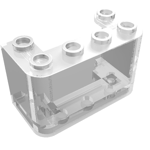 Part 4594 - Windscreen 2 x 4 x 2 Vertical - De BrickPlaats