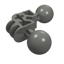 Part 47300 - Bionicle Ball Joint 3 x 3 x 2 90 degrees with 2 Ball Joint and Axle Hole - De BrickPlaats