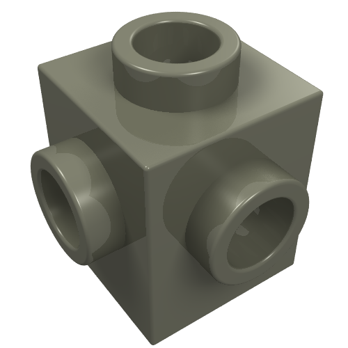 Part 4733 - Brick, Modified 1 x 1 with Studs on 4 Sides - De BrickPlaats