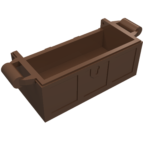 Part 4738b - Container, Treasure Chest Bottom with No Slots in Back - De BrickPlaats