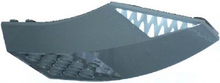 Part 47406pb001 - Cockpit 10 x 6 x 2 Curved with White Pointed Teeth Pattern on Both Sides (Stickers) - Set 60067 - De BrickPlaats