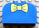 Part 4744px8 - Slope, Curved 4 x 2 x 2 Double with 4 Studs with Green Bow Tie Pattern - De BrickPlaats