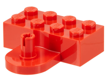 Part 4747b - Brick, Modified 2 x 4 with Coupling, Male - Raised Pin and Curved Wall - De BrickPlaats