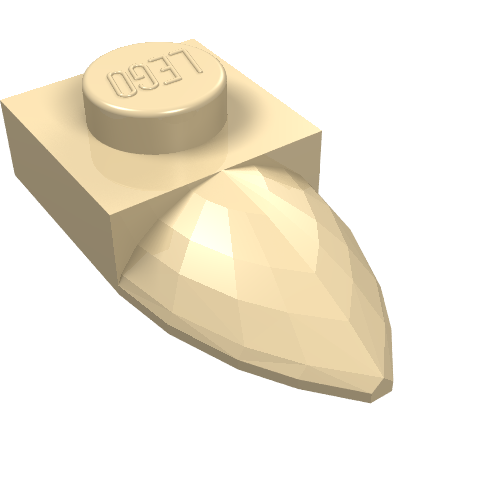Part 49668 - Plate, Modified 1 x 1 with Tooth Horizontal - De BrickPlaats
