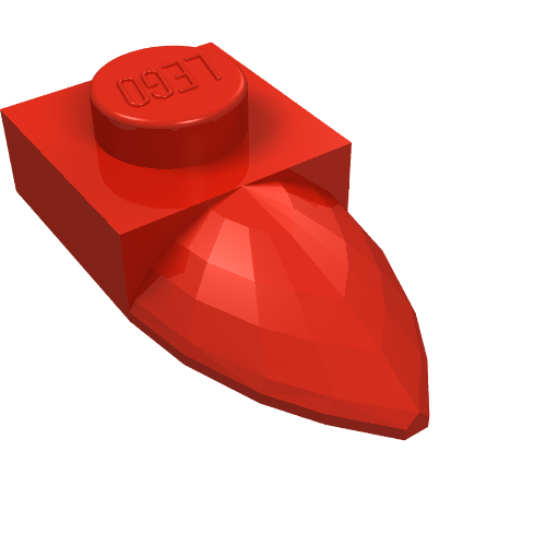 Part 49668 - Plate, Modified 1 x 1 with Tooth Horizontal - De BrickPlaats