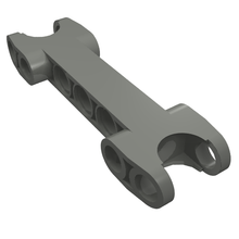 Part 50898 - Technic, Axle and Pin Connector 2 x 7 with 2 Ball Joint Sockets, Rounded Ends - De BrickPlaats