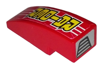 Part 50950pb114 - Slope, Curved 3 x 1 with 'RAIDER' and Air Vent Pattern (Stickers) - Set 8130 - De BrickPlaats