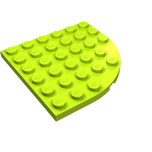 Part 6003 - Plate, Round Corner 6 x 6 - De BrickPlaats