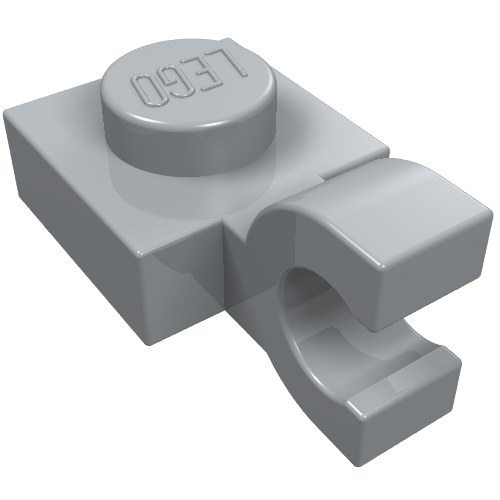 Part 6019 - Plate, Modified 1 x 1 with U Clip (Horizontal Grip) - De BrickPlaats