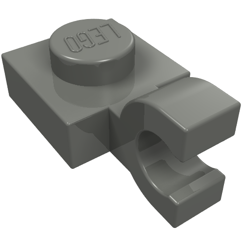 Part 6019 - Plate, Modified 1 x 1 with U Clip (Horizontal Grip) - De BrickPlaats
