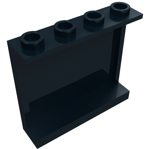 Part 60581 - Panel 1 x 4 x 3 with Side Supports - Hollow Studs - De BrickPlaats