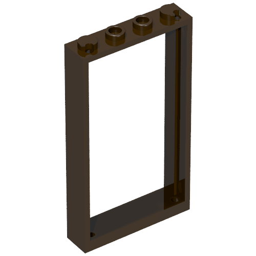 Part 60596 - Door, Frame 1 x 4 x 6 with 2 Holes on Top and Bottom - De BrickPlaats