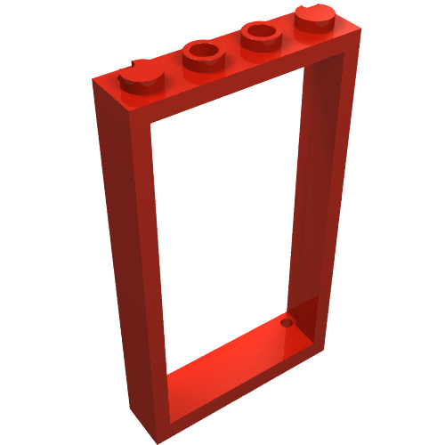 Part 60596 - Door, Frame 1 x 4 x 6 with 2 Holes on Top and Bottom - De BrickPlaats